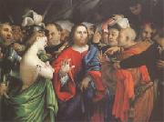 Lorenzo Lotto Christ and the Woman Taken in Adultery (mk05 oil painting picture wholesale